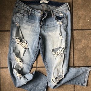 Torrid ripped/aged jeans.